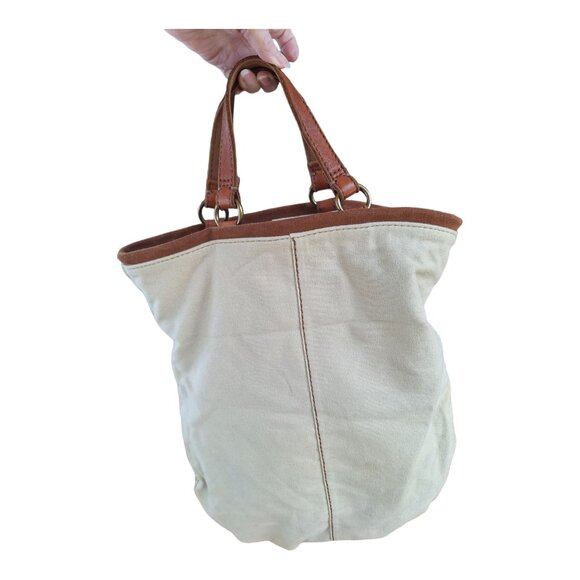Lucky Brand Cream and Brown Shoulder Bag with Adjustable Straps - Picture 10 of 12
